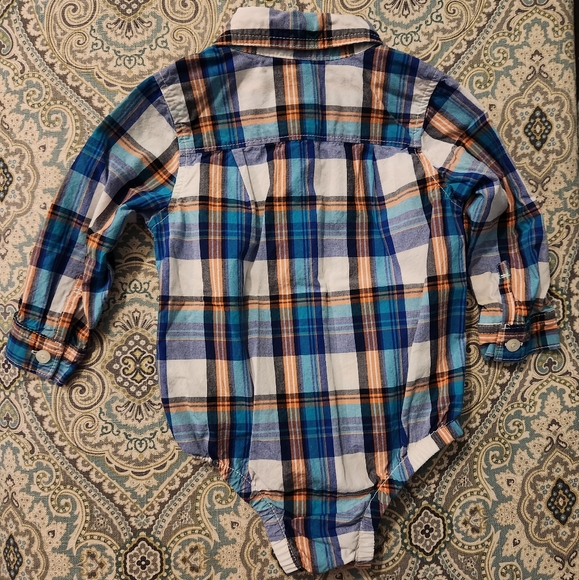 Baby Gap long sleeve button up shirt bodysuit. Size 18-24 months - Picture 3 of 4